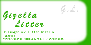 gizella litter business card